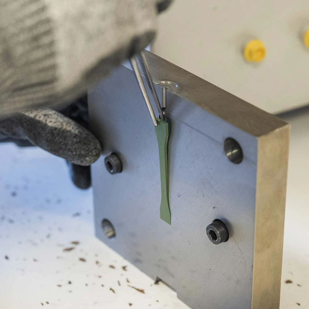 preparazione provini stampaggio a iniezione SPINPET